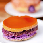 Load image into Gallery viewer, Purple Yam or Ube Custard Cake dessert on plate
